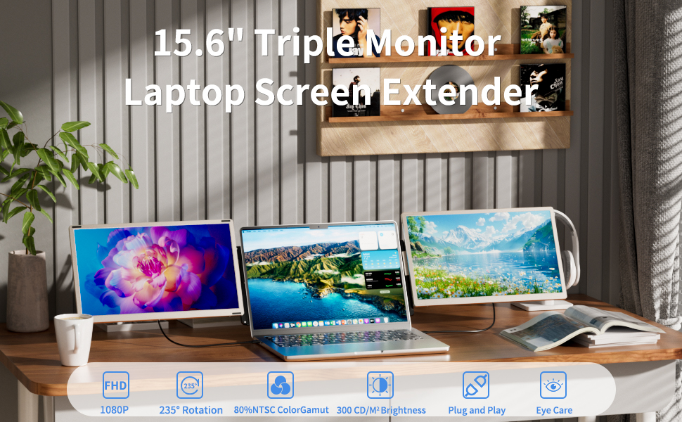 triple monitor laptop screen exdenter