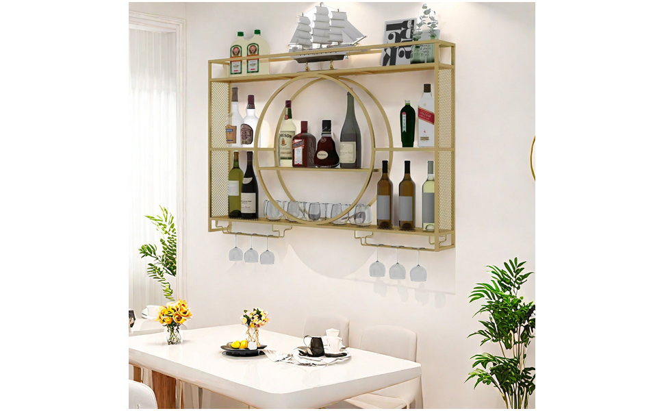 Metal Wine Rack Wall Mounted