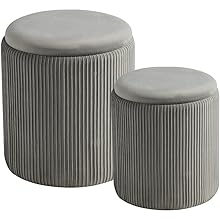 Large round storage ottoman