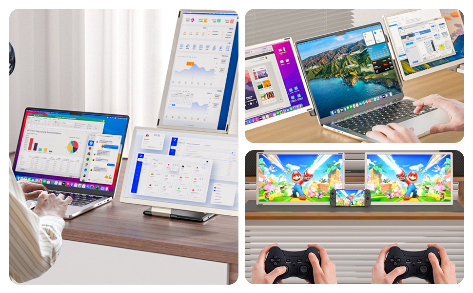 triple monitor laptop