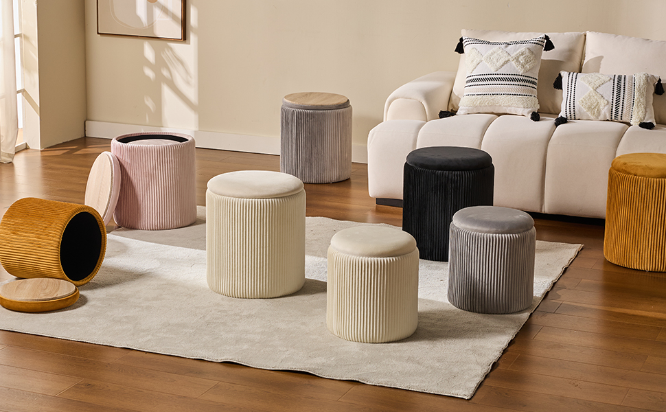 vanity ottoman chair