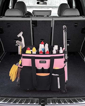 Large Rolling Cleaning Caddy Bag
