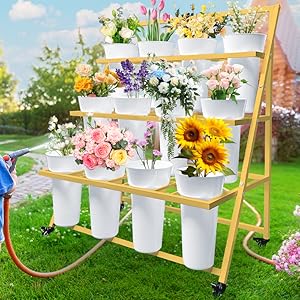 flower display stand gold B