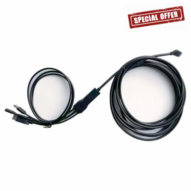 TREBLEET VR Headset Cable and 3in1 Short Cable for Valve Index Virtual Reality Headset with Display Port and USB Port