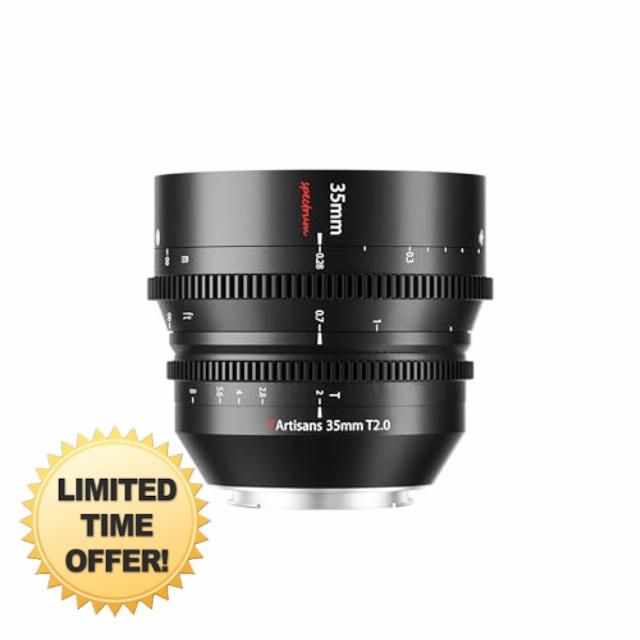 7artisans 35mm T2.0 Large Aperture Full Frame Cine Lens Compatible for Canon R Mount