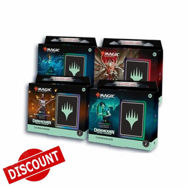 Magic: The Gathering Duskmourn: House of Horror Commander Deck Bundle - includes All 4 Decks