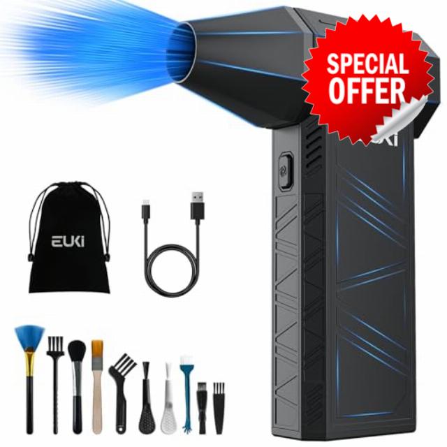 EUKI Compressed Air Duster-150000RPM Electric Air Duster