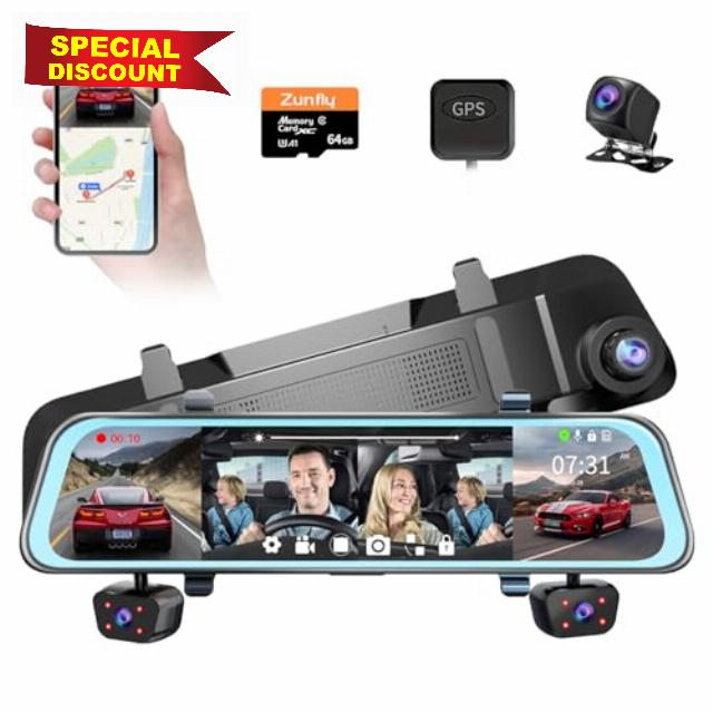 4 Channel Mirror Dash Cam