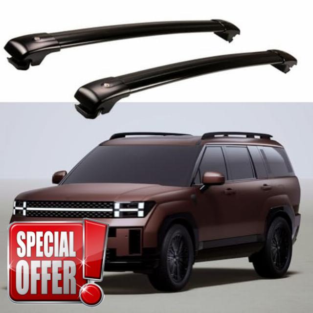 FTAPACCE Cross Bars Fits for Hyundai Santa Fe 2024 2025 Crossbar Luggage Carrier Roof Rack Rail Carrier Lockable 2PCS (Black)