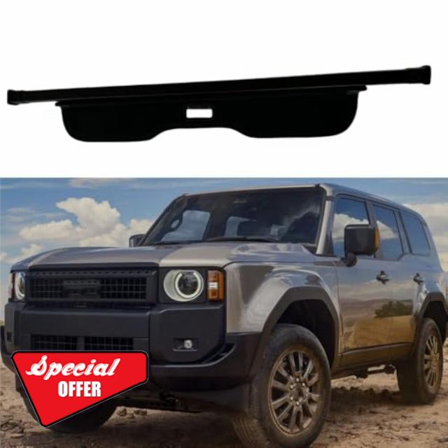 Canvas Rear Trunk Shade Retractable Shield Cargo Cover Fits for Toyota Land Cruiser Prado J250 2024