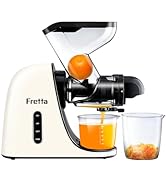Masticating Slow Juicers, Fretta Wide Feeding Chute Cold Press Juicer, BPA-Free, Celery Juicer, J...