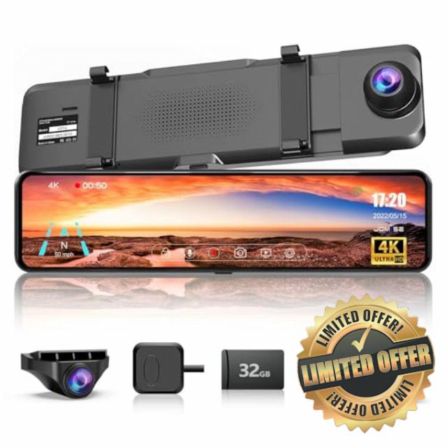 JOMISE 4K Mirror Dash Cam