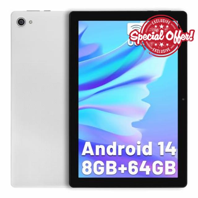 Android 14 Tablet 10 Inch Tablet Octa-Core 8GB+64GB(TF 1TB)