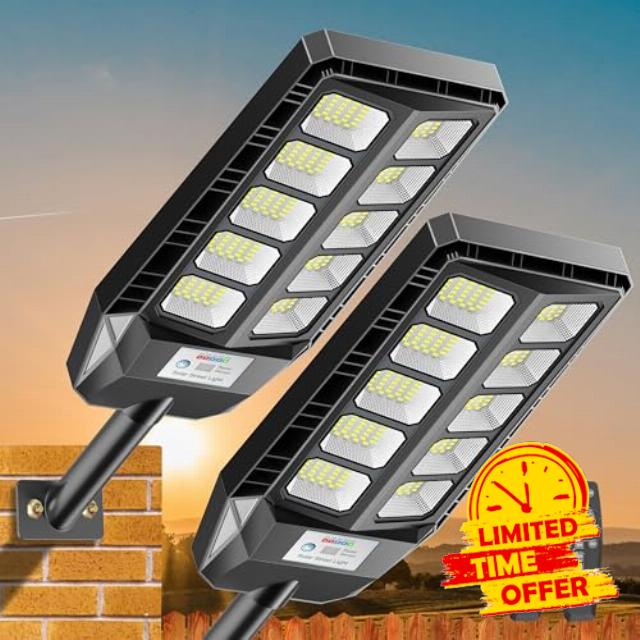 Solar Lights Outdoor for Outside IP66 Waterproof Solar Street Lights Outdoor 6500K Dusk to Dawn Solar Security Flood Lights Motion Sensor with Remote Control for Parking lot