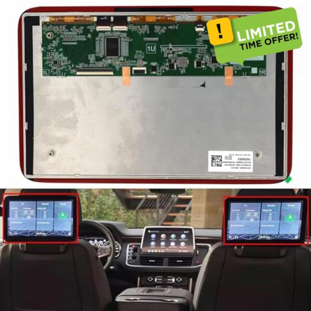 85100044 12.6 Inch LCD Headrest Seat Back DVD Display Compatible with 2021 2022 2023 2024 Chevy Tahoe