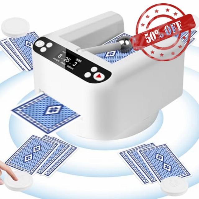 Smart Automatic Card Dealer Machine,360° Rotating Universal Anti-Cheating Playing Card Dealing Tool