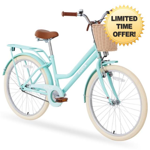 Girls Bike with Basket for 4-10+ Years Old Children