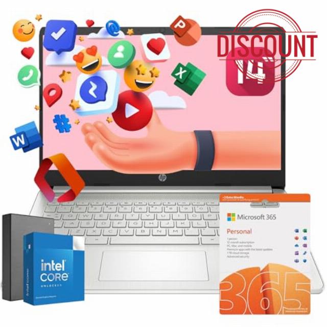 HP Newest Essential 14 Everyday Laptop with Free AI-Powered Microsoft 365