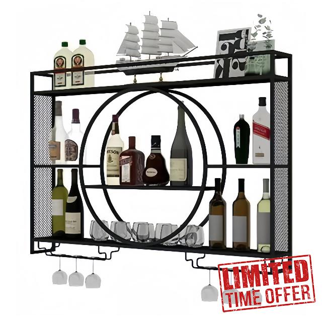 Metal Wine Rack Wall Mounted