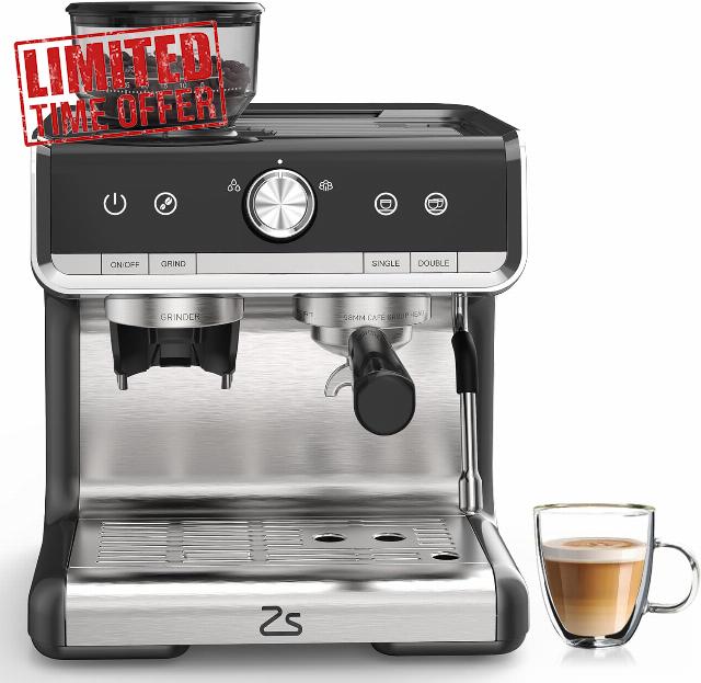 Semi-Automatic Espresso Machine - 1450W/20 Bar Professional Coffee Machine