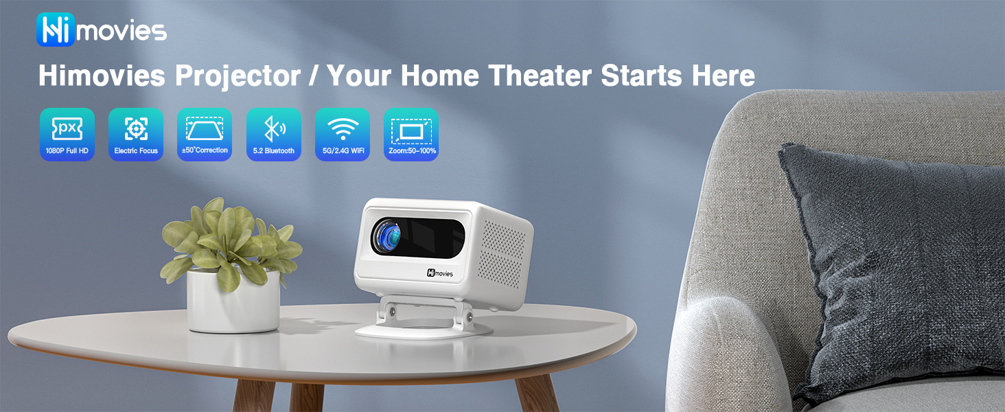 Mini Projector with WiFi and Bluetooth