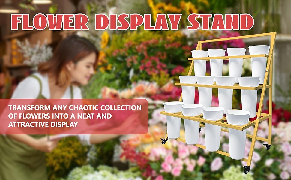flower display stand gold B