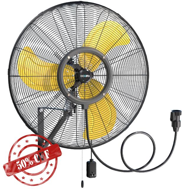 9600 CFM 30" Outdoor Wall Mount Misting Fans