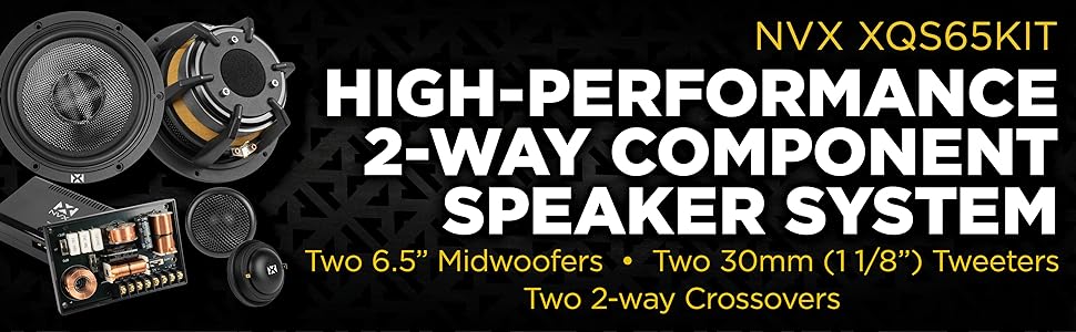 NVX XQS65kit high performance 2-way performance component speaker system