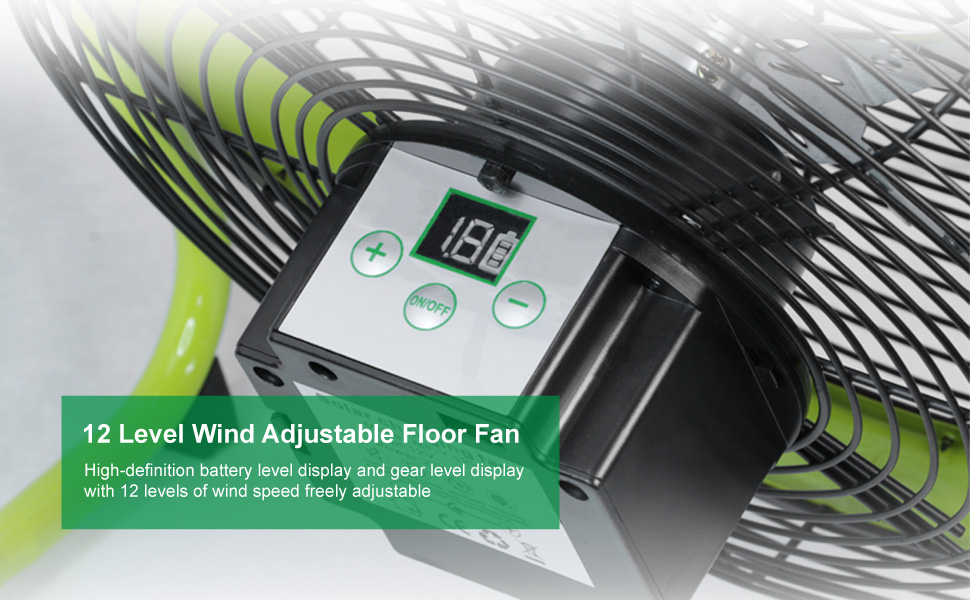 12'' Solar Floor Fan A+6