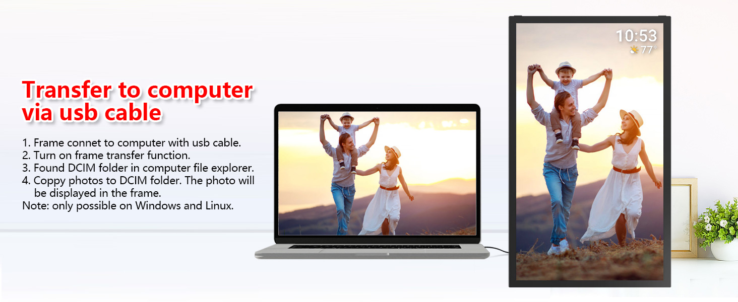 64GB 21.5inch FRAMEO Digital Photo Frame Digital Picture Frame