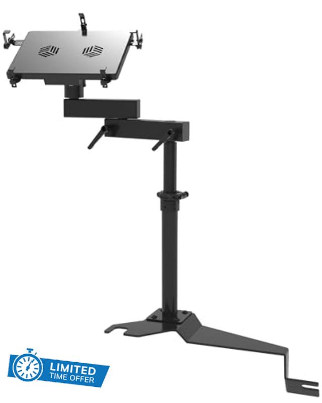 Truck Laptop Mount Fit for Jeep Wrangler JL 2018-2024 Vehicle Laptop Stand Holder for Passenger Seat Fit Laptops Up to 17"