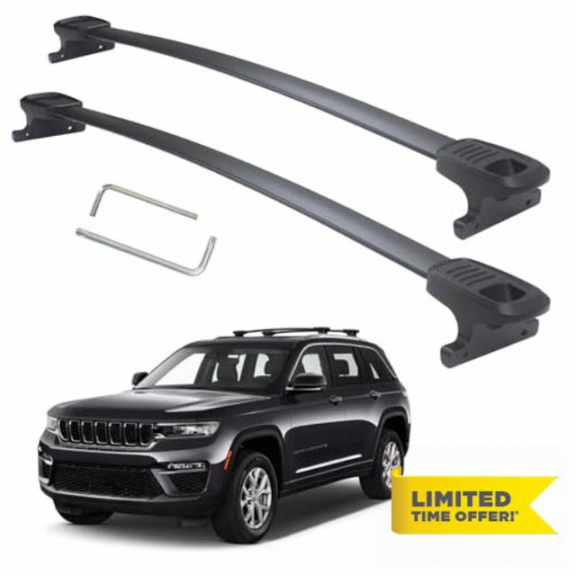 Autekcomma Heavy Duty 260lb Loading Weight Roof Rack Crossbars Compatible for Jeep Grand Cherokee L 2021-2024 and 2022 2023 2024 Grand Cherokee WL Anti-Corrosion