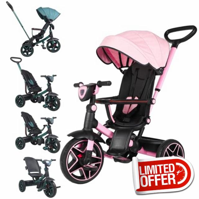 6-in-1 Toddler Trike Push Bike Stroller