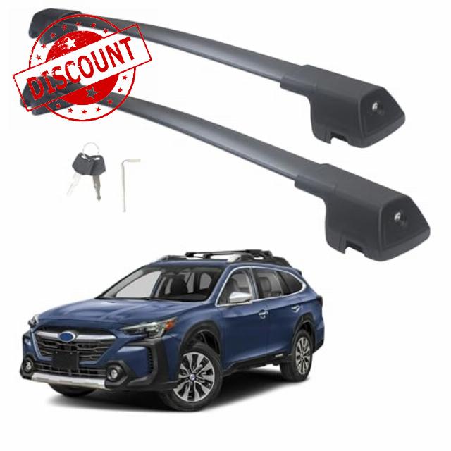 Autekcomma 260lb Heavy Duty Lockable Roof Rack Cross Bars Replacement for Subaru Outback Wilderness 2020-2024 Black Matte with Anti-Theft Locks(ONLY FIT Factory Raised Side Rails