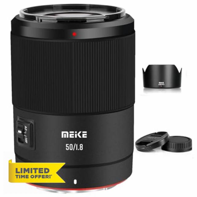 Meike 50mm F1.8 E-Mount Full Frame STM Prime Auto Focus Portrait Lens for Sony E Mount Cameras A7R A74 A7R4 A7C A7III A7RII A7RIII A7SIII A7SII A9 A6600 A6500 A6400 A6300 A6100