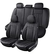 COMFDRIVE Car Seat Covers Front Seats, Universal Faux Leather Seat Covers for Cars, Waterproof Fr...