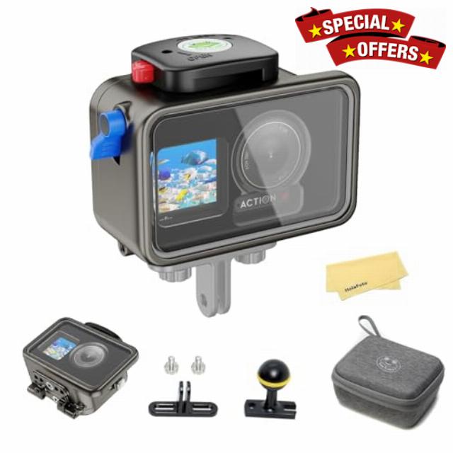 Seafrogs Aluminum Alloy Waterproof Action Camera Housing For Dji Osmo Action 4 Osmo 3