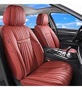 COMFDRIVE Faux Leather Seat Covers Front Seats, Universal Full Coverage Car Seat Covers, Waterpro...