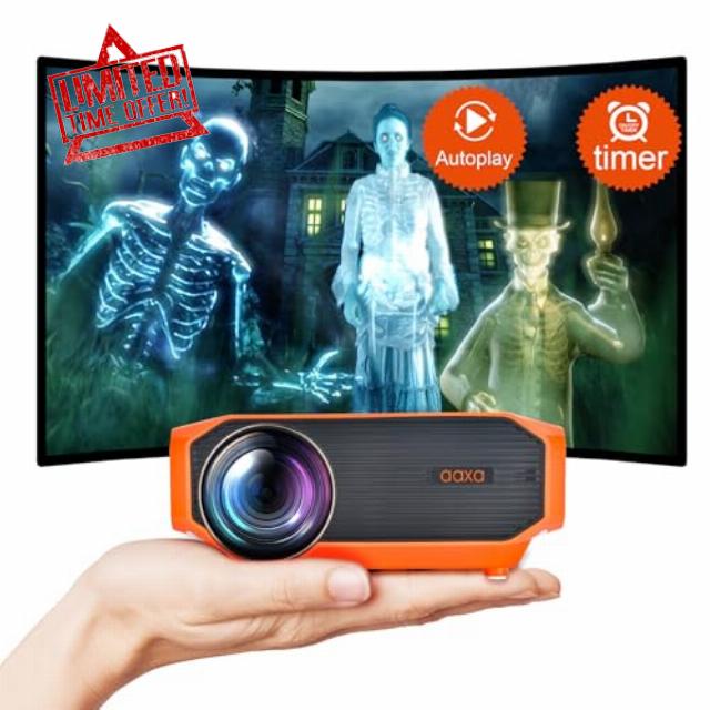 AAXA HP4 Halloween Projector (2024 Upgrade) for Haunted Windows