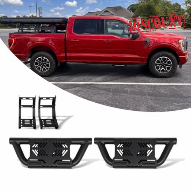 2X EZ Side Steps Fit for 2015-2024 Ford F-150 & 2017-2024 Ford F250 F350 Front Door Running Boards