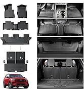 HOUCLEMIC 2nd Backrest Mat for 2018-2024 Chevy Traverse 7 Seats-All Weather TPE Protection Black ...
