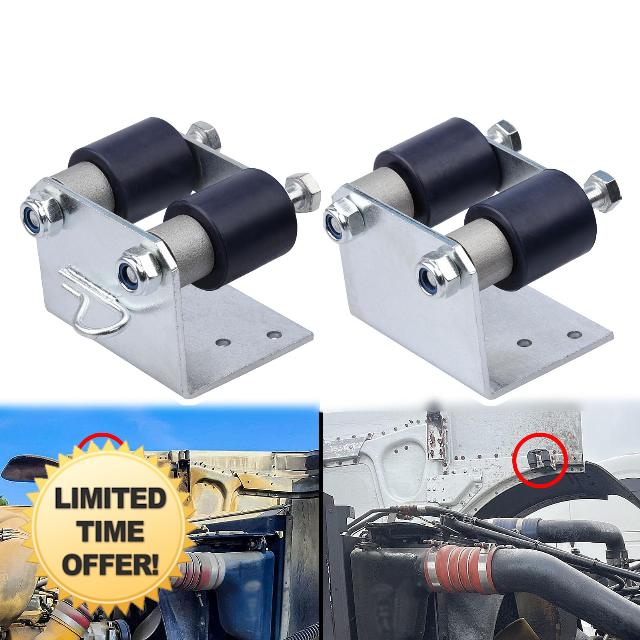13-04401 Lower Roller Bracket Bundle with Rollers and Hardware Fit for Peterbilt 379 Replace 13-04401M001 13-04401M002 13-03593 13-04413SPL 13-04467