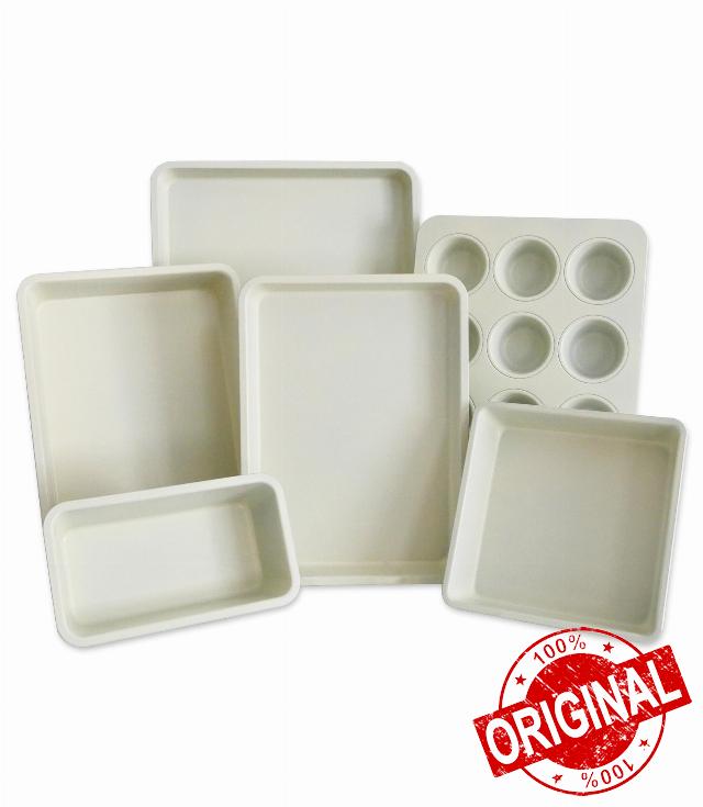 Kitchen Gear by USA Pan 6 Piece Nonstick Ceramic Bakeware Baking Pans Set