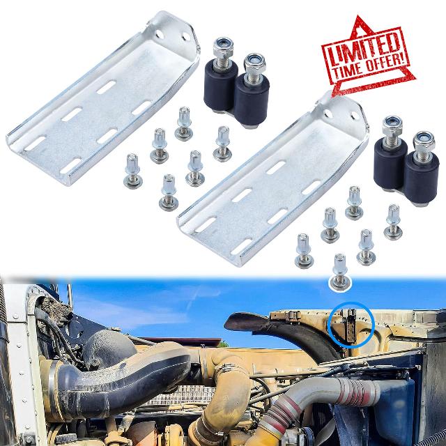 13-04387 Upper Roller Bracket Kit with Rollers and Hardware Fit for Peterbilt 379 Replace 13-04391 13-04667 13-04403