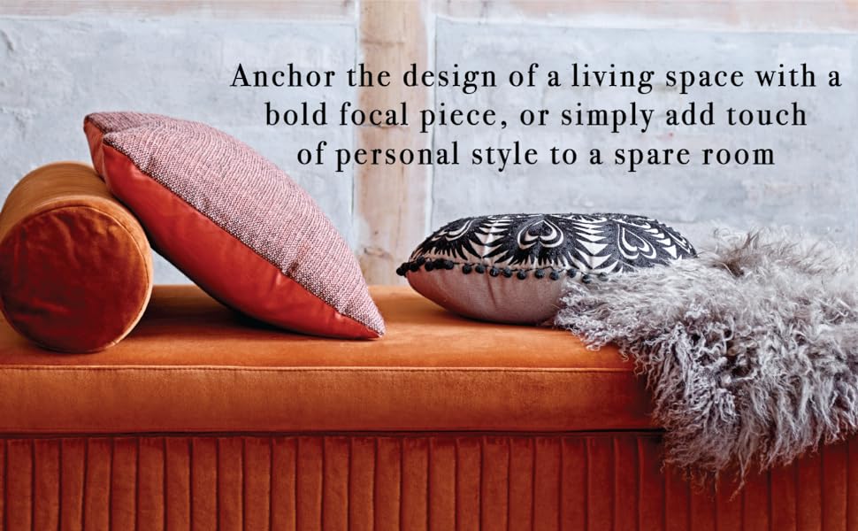Curated collection of alternative seating, including benches, daybeds, ottomans, and armchairs.