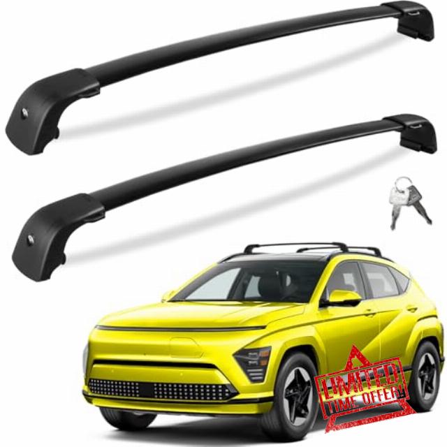 Roof Rack Cross Bars 220lbs Compatible with Hyundai Kona & Hyundai Kona Electric 2024 2025