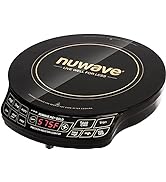 Nuwave Double Induction Cooktop, Powerful 1800W, 2 Large 8” Heating Coils, Independent Controls, ...