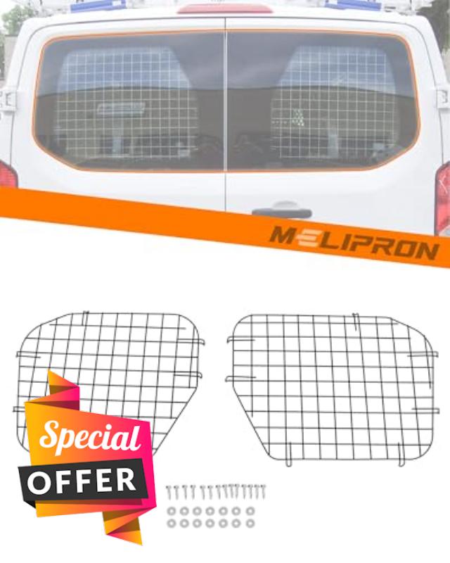 Window Security Screens Fit for Ford Transit Low Roof Cargo Van Rear Door Safety Screens 2PCS