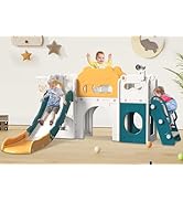 Babytronic Toddler Slide, 9 in 1 Kids Indoor Bus Slide for Toddlers 1-3, Baby Indoor Outdoor Slid...