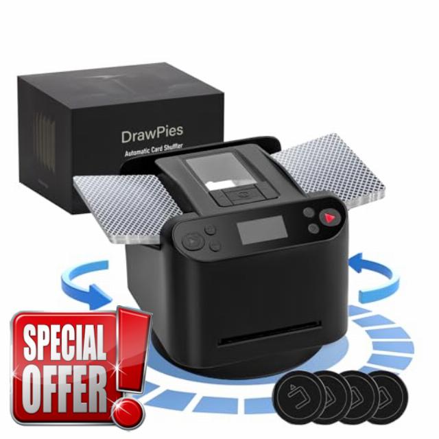 Automatic Card shuffler and Dealer Machine Rotating